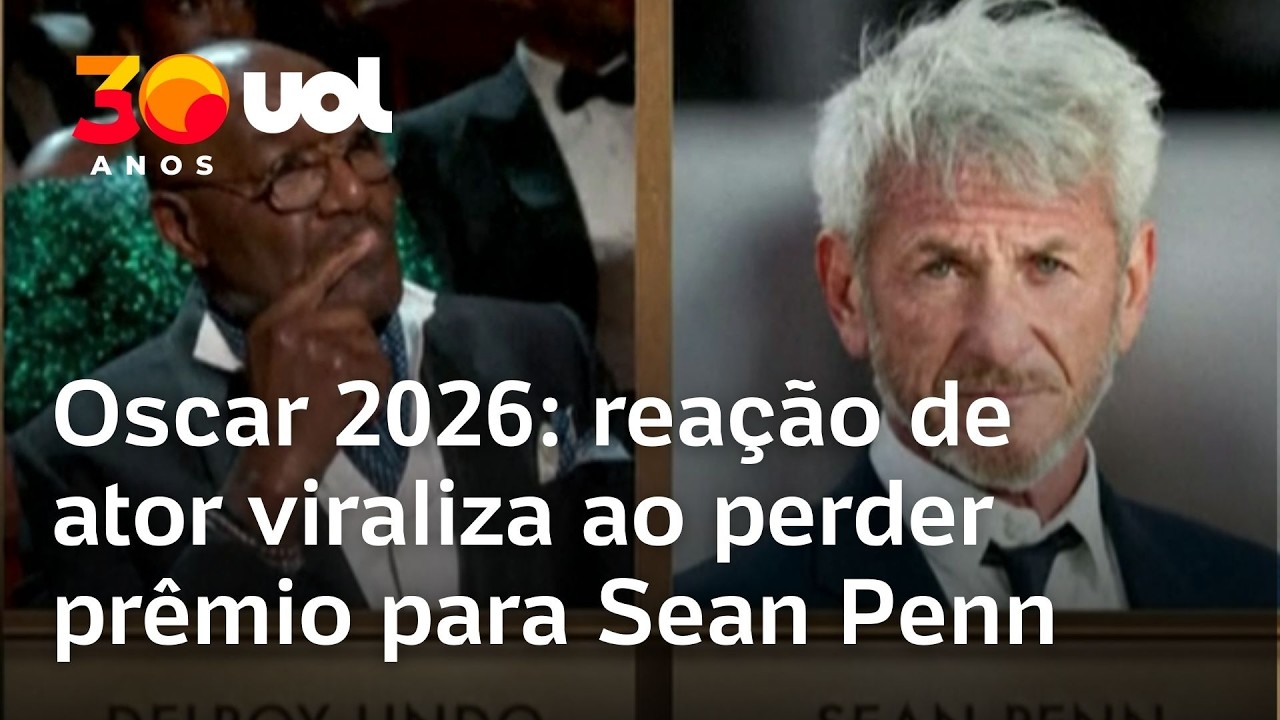 Oscar 2026: rea&ccedil;&atilde;o de Delroy Lindo viraliza ao perder melhor ator coadjuvante para Sean Penn