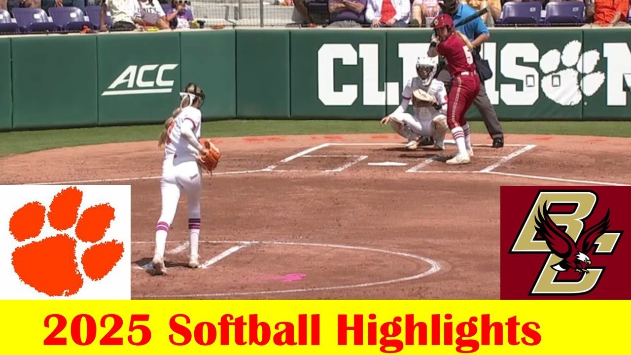 Boston College vs #21 Clemson Softball Game Highlights 4 19 2025