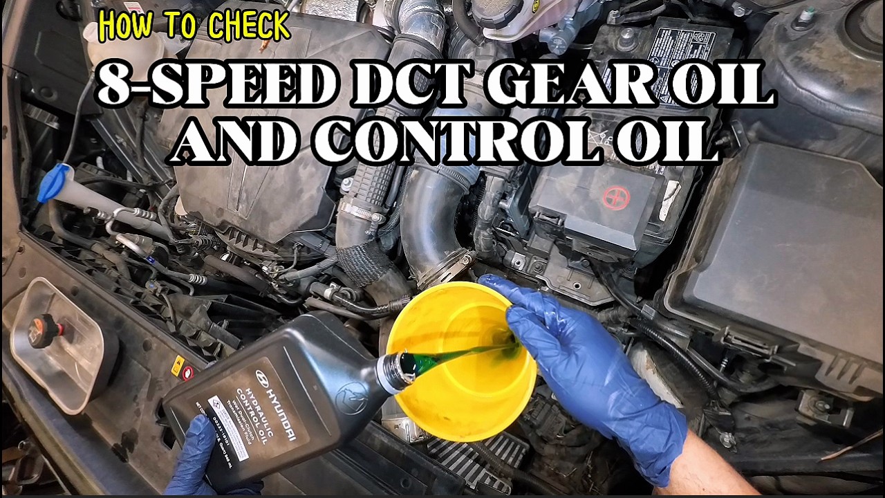 How to Hyundai Santa FE DCT transmission Fluid fill - GEAR OIL & CONTROL OIL @WrenchingRyan