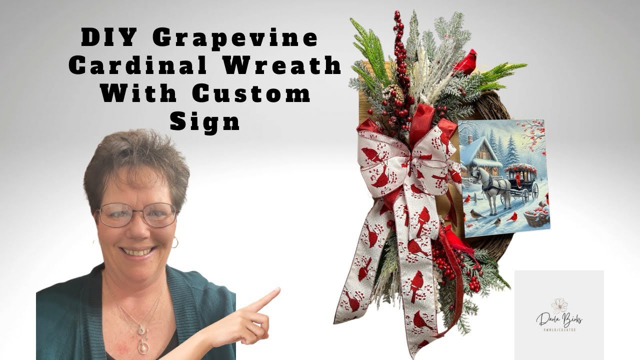 DIY Cardinal Winter Wreath | Cardinal Wreath