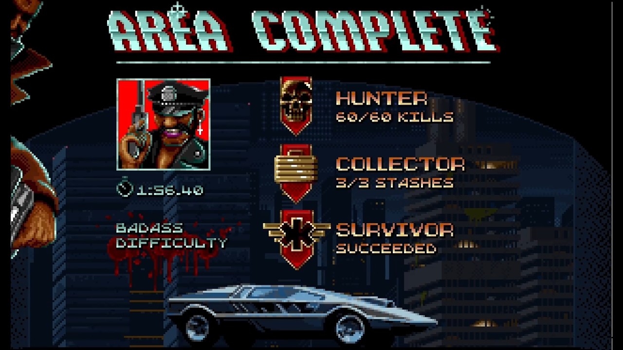 1-5 Troy Lawman 1:56.40 (World Record)|| Huntdown 100% Badass Speedruns