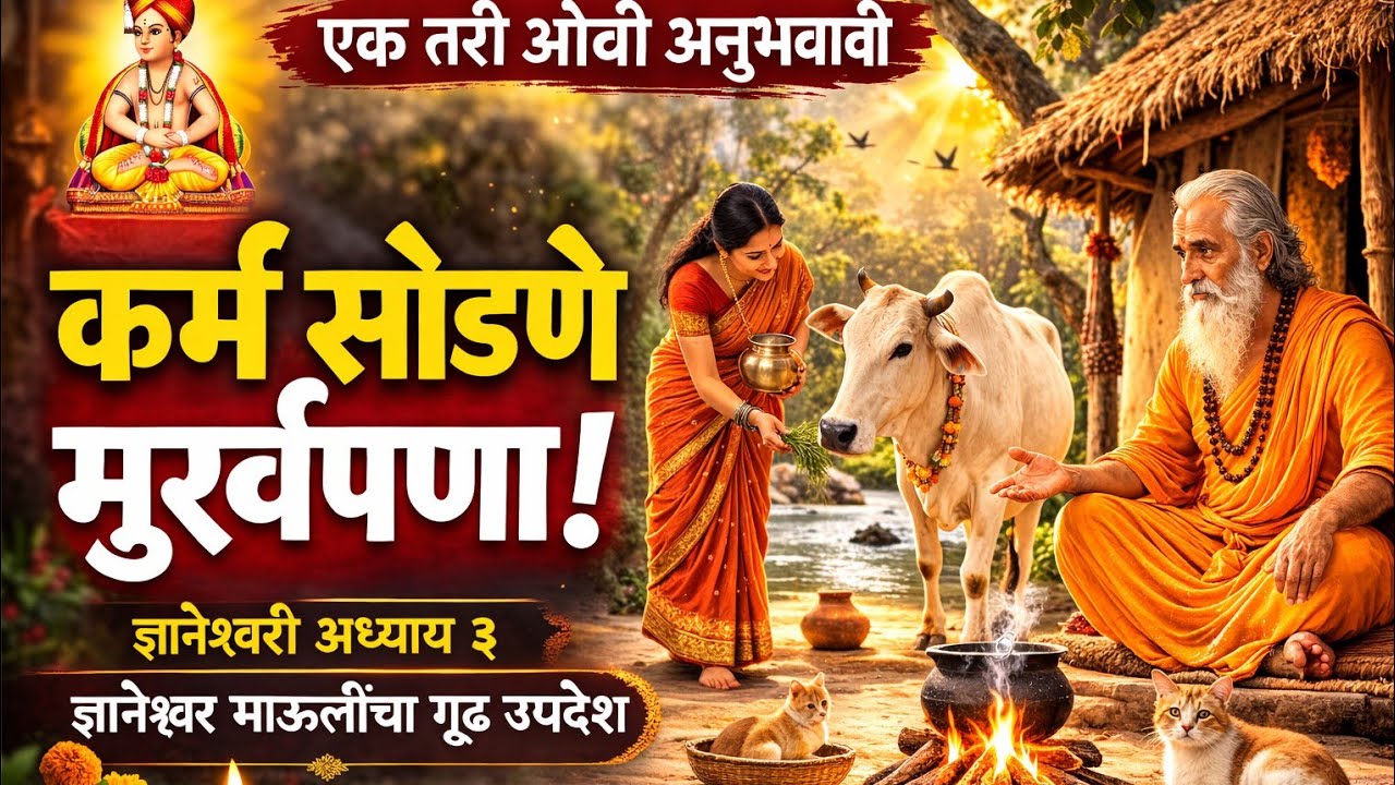 ज्ञानेश्वरि अध्याय ३| “एक साधू जंगलात गेला पण शेवटी काय घडलं?”| एक अद्भुत दृष्टांत | संत ज्ञानेश्वर 