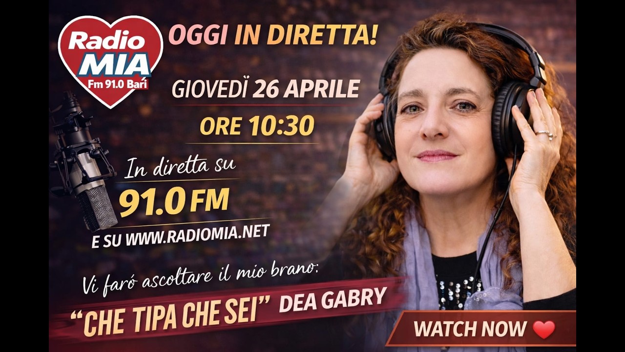 Intervista di Dea Gabry su Radio Mia Italia nel programma condotto da Cinzia Tattini.