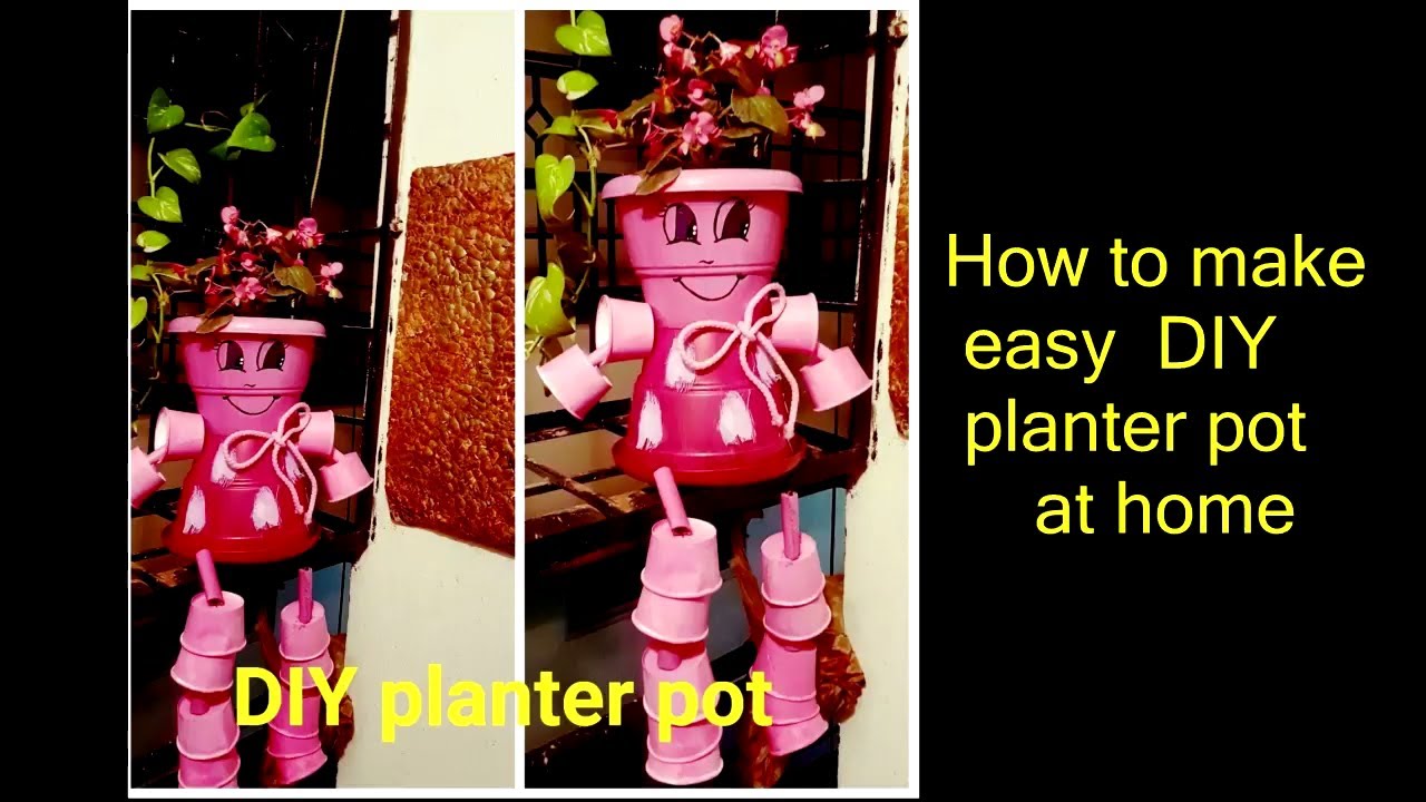 DIY Pot planter at home|| How to make Flower clay Pot People