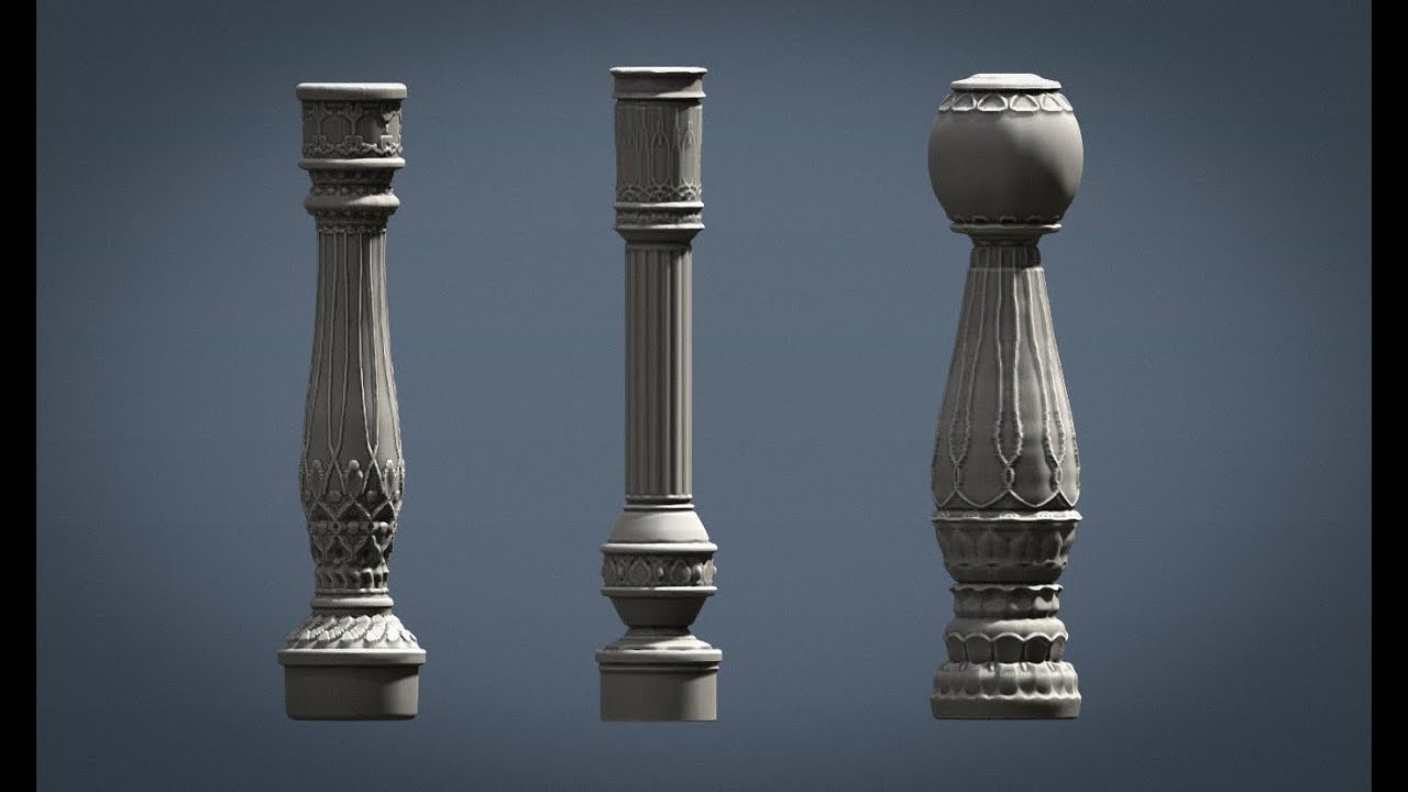 symmetrical pillar scultpting in 3dcoat
