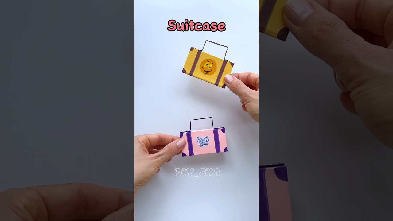 Easy Paper Suitcase | Origami Suitcase Tutorial #diy #origami #suitcase #easy #papercraft #tutorials