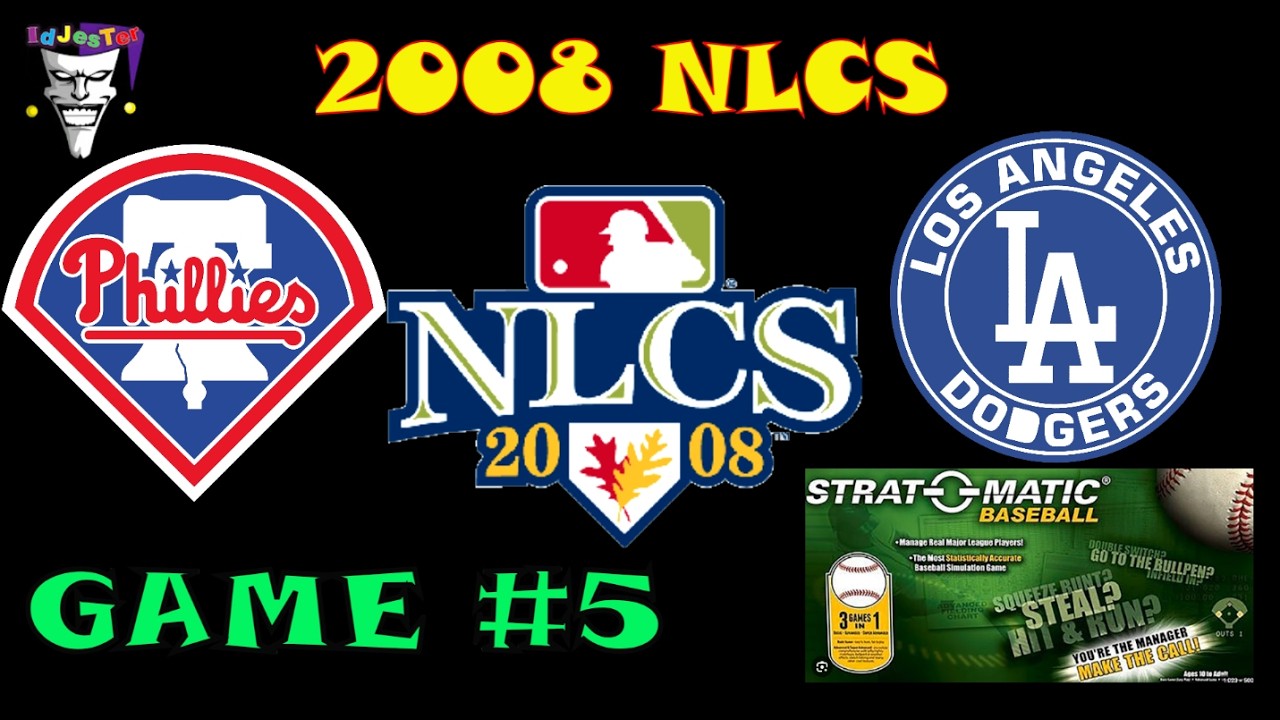 Stratomatic Baseball 2008 NLDS Game #5 Philadelphia Phillies at LA Dogers