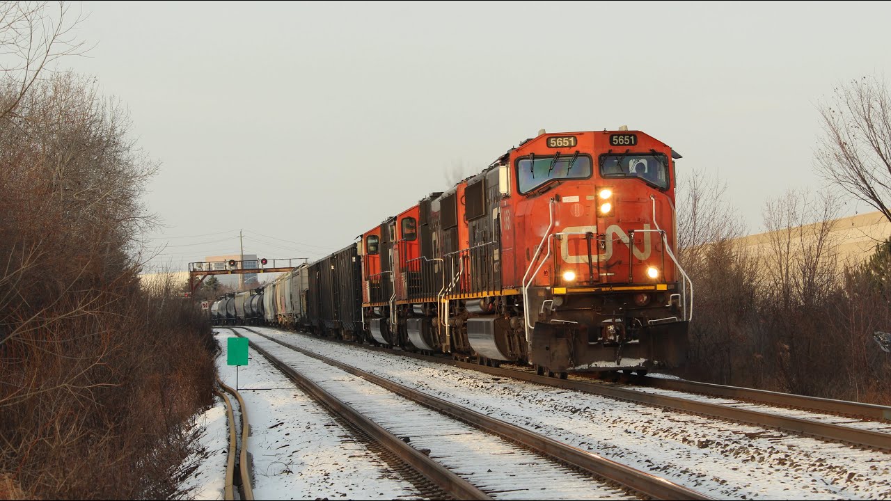 EMD SD75I Trio! CN M397 - 5651W at Walker's - December 16, 2025