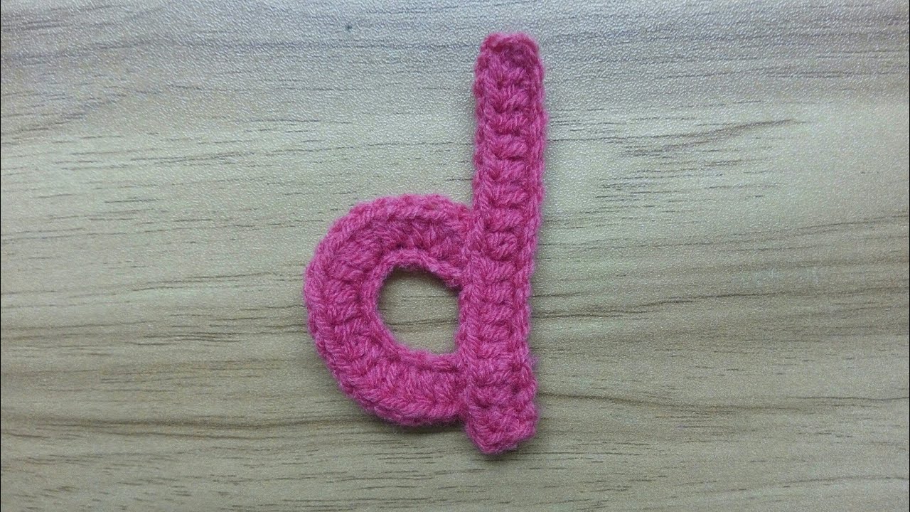 d | Crocheting Alphabet d | How to Crochet Small Letter d |  Lower Case Crocheting Tutorial