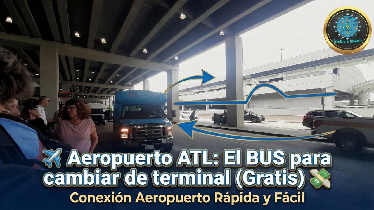 ✈️ Aeropuerto ATL: El BUS para cambiar de terminal (Gratis) 💸