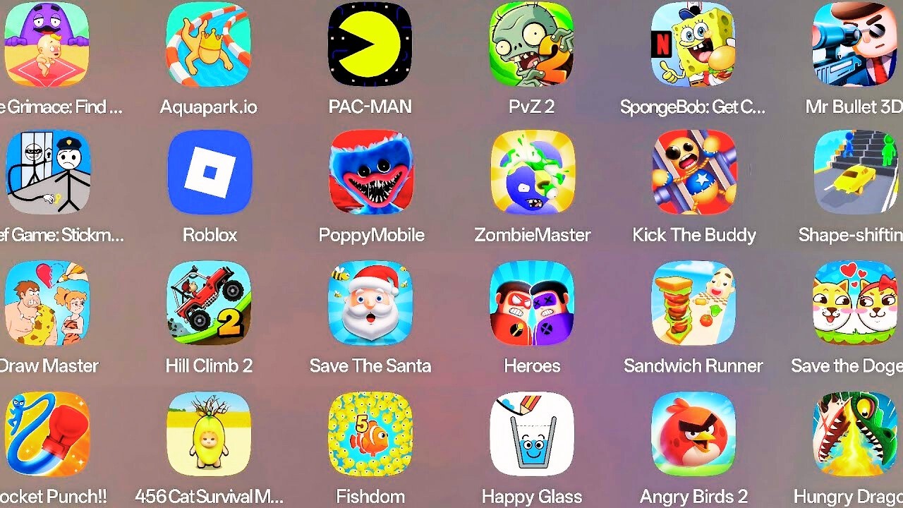 Roblox,Help Me Tricky Puzzle,Garten Of Banban,Grimace Monster Scary Survival,Scary Teacher 3D,Heroes