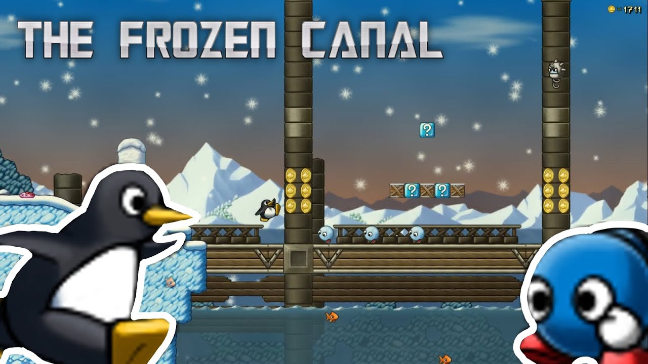 SuperTux Level Preview - The Frozen canal