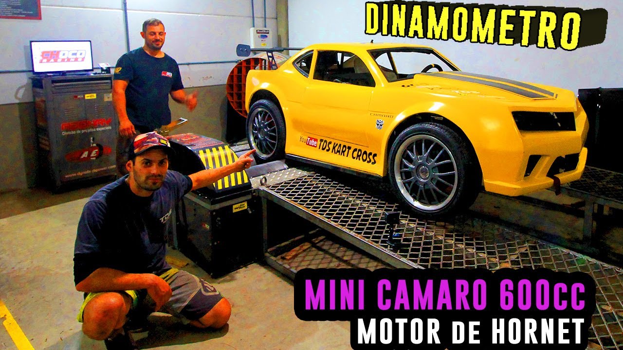 Colocamos o MINI CAMARO motor de HORNET no dinamometro
