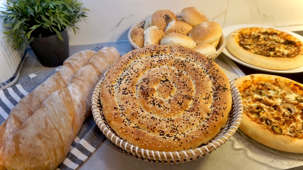 دروستکردنی سەمون، پیتزا، کولێرە، سەمونی Baguette ب دوو کیلۆ ئارد