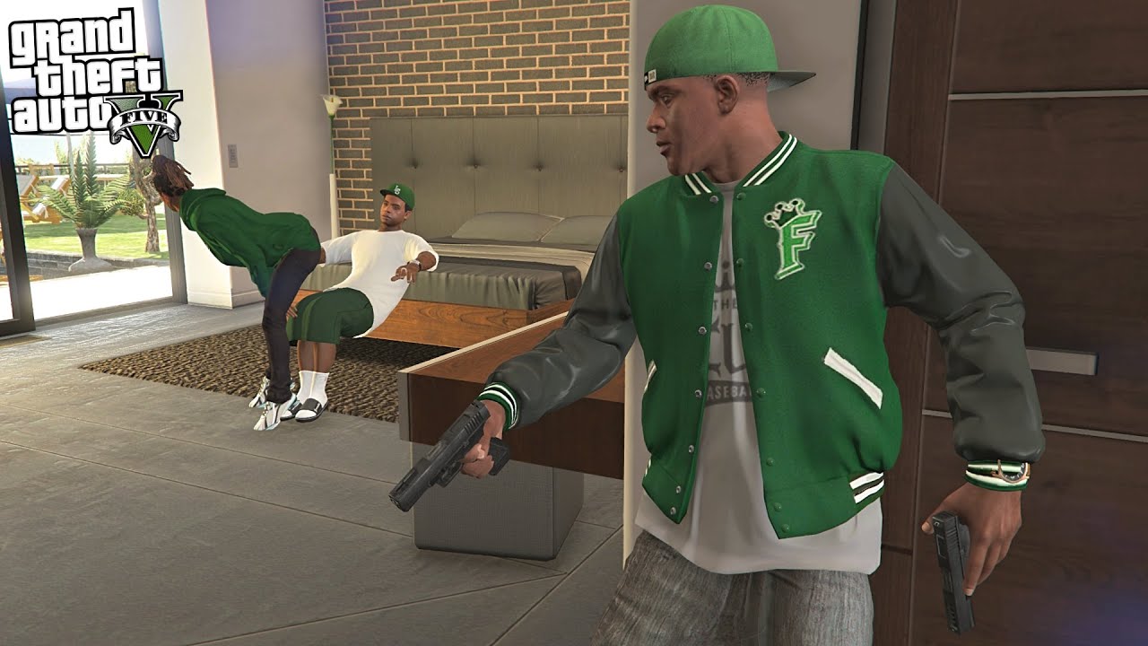 FRANKLIN & DENISE BEEF CAUGHT LAMAR WITH HIS AUNTIE IN GTA 5 (MOVIE)