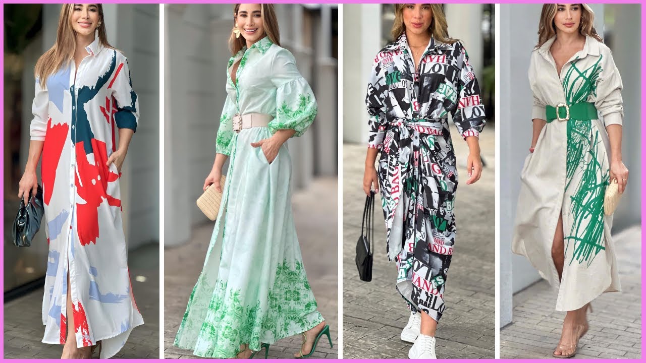HERMOSOS VESTIDOS CAMISEROS ESTAMPADOS PARA VERTE GUAPA DESPU&Eacute;S + 40 - IDEAS PARA VESTIR