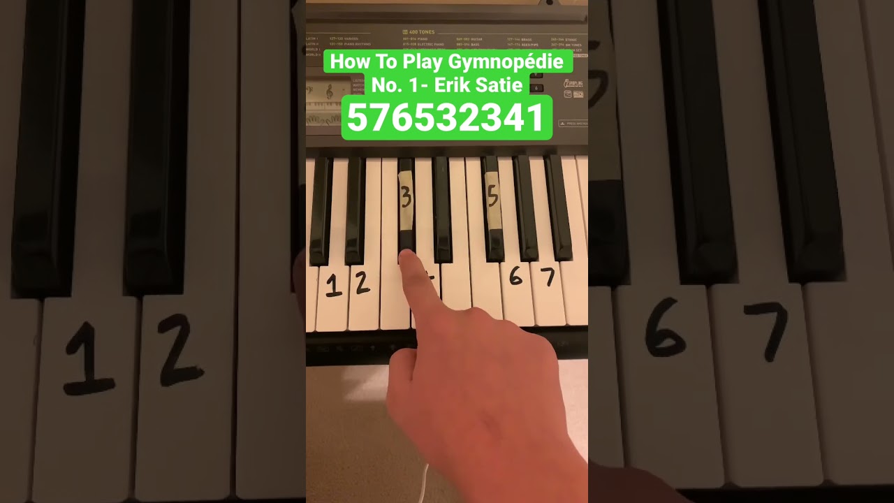 How To Play Gymnop&eacute;die No. 1- Erik Satie #shorts