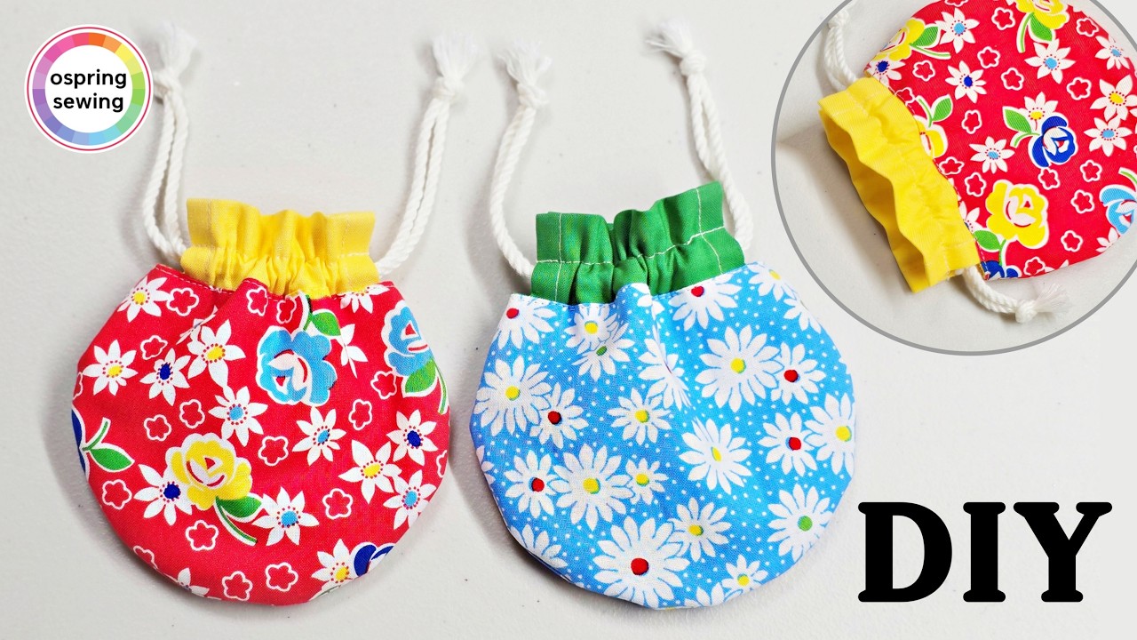 Easy DIY How to Make a Lucky Pouch / Mini Pouch Tutorial 💖 ospring sewing