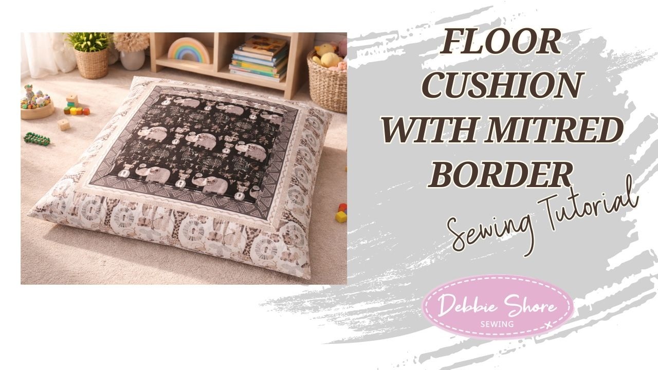 How to sew mitred corners on a cushion cover by Debbie Shore