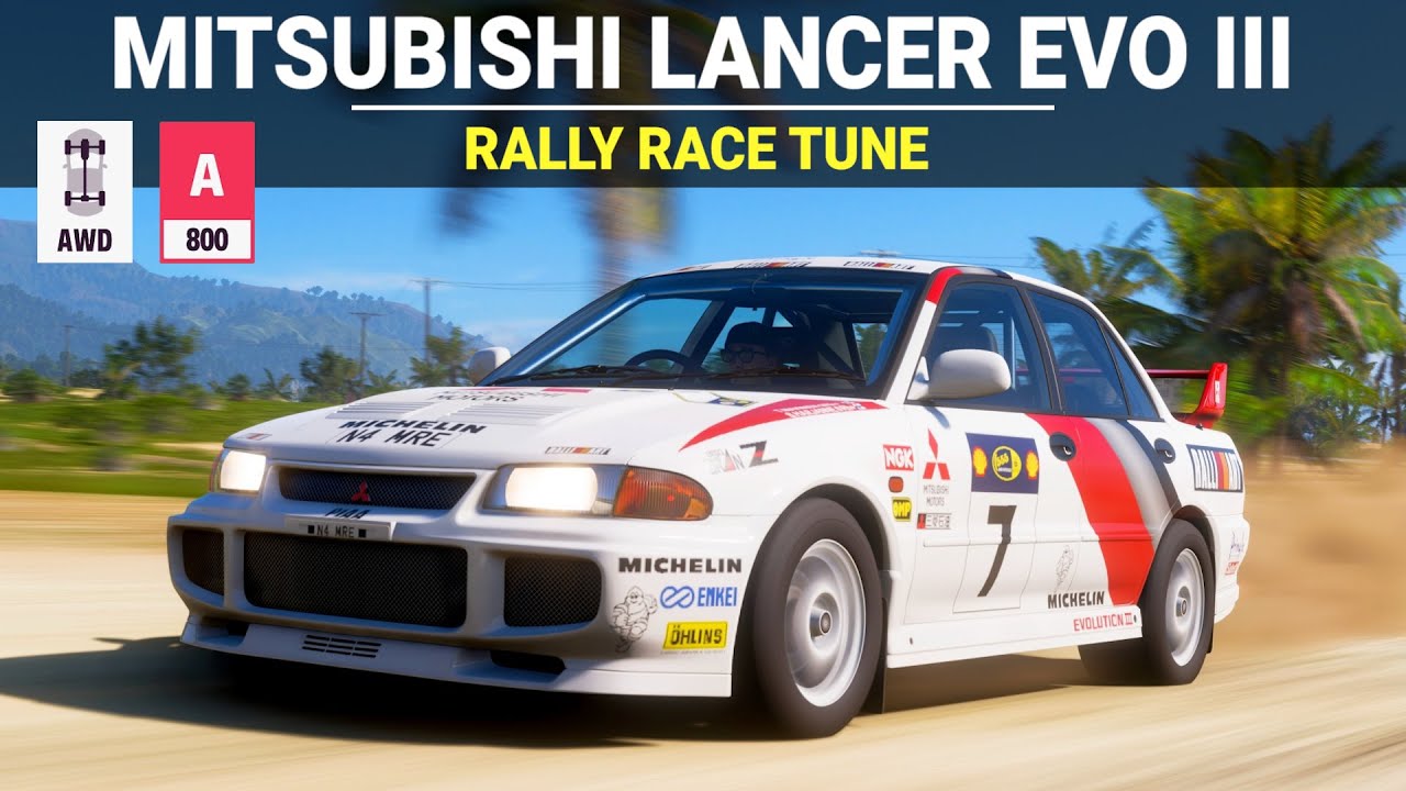 Forza Horizon 5 - 1995 Mitsubishi Lancer Evo III GSR, FH5 Rally Race Build, Tune & Customization