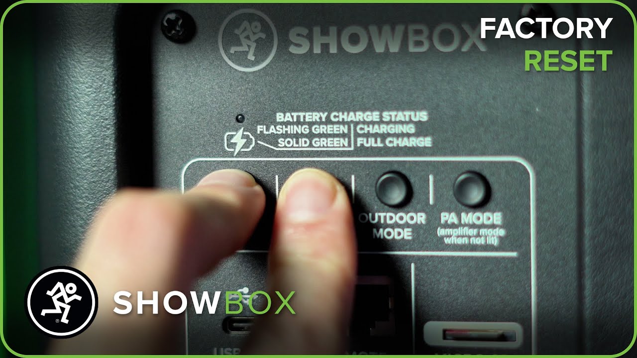 Mackie ShowBox Overview: How to Complete a Factory Reset