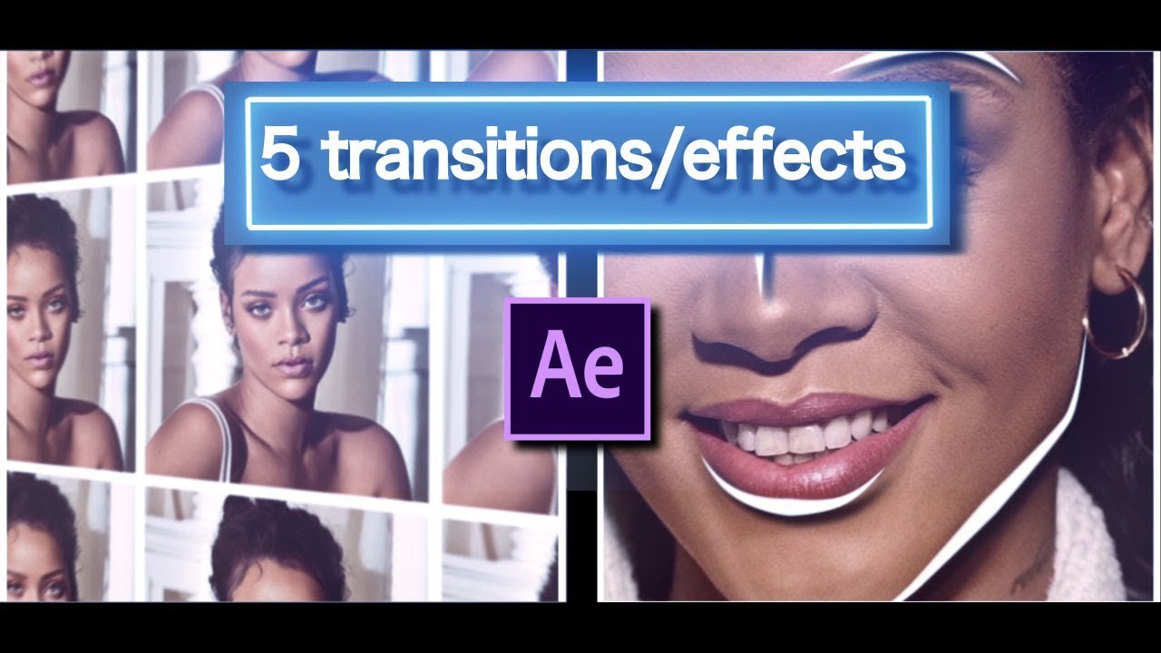 5 transitions/effects - after effects cc tutorial