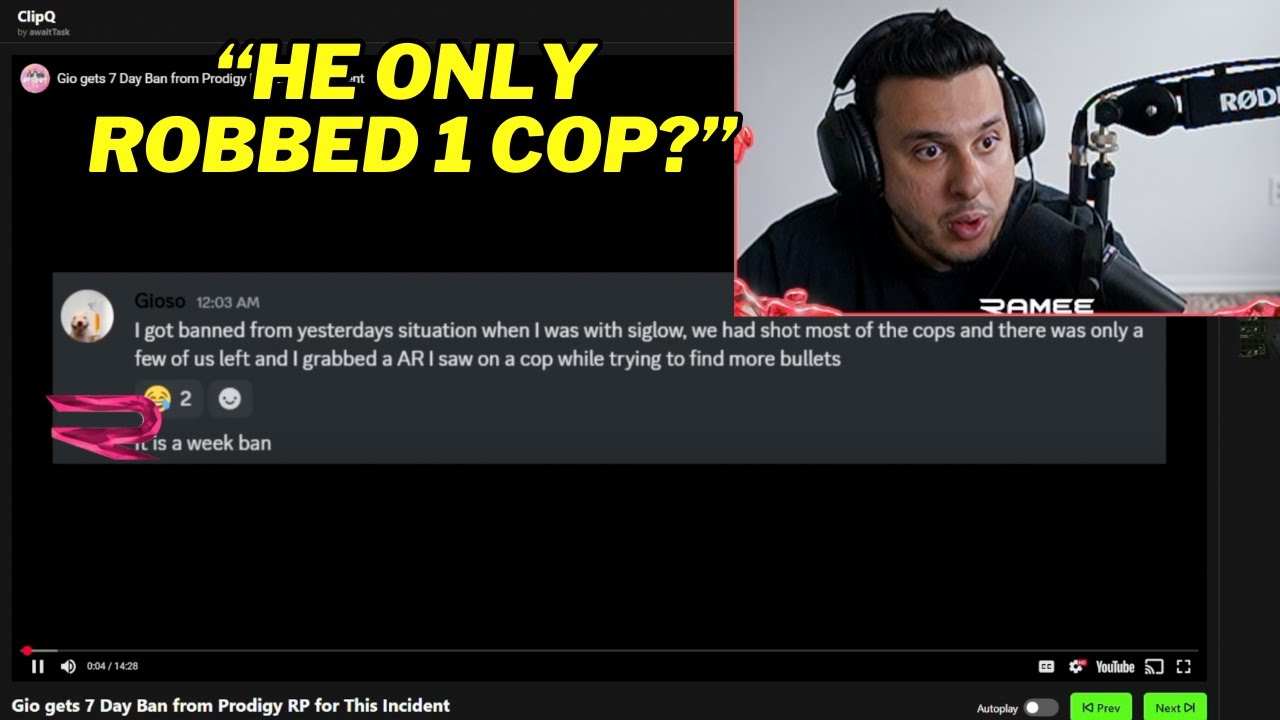 Ramee Reacts to Why Gio Got a 7-Day Ban and More! | Prodigy 2.6 | GTA | CG