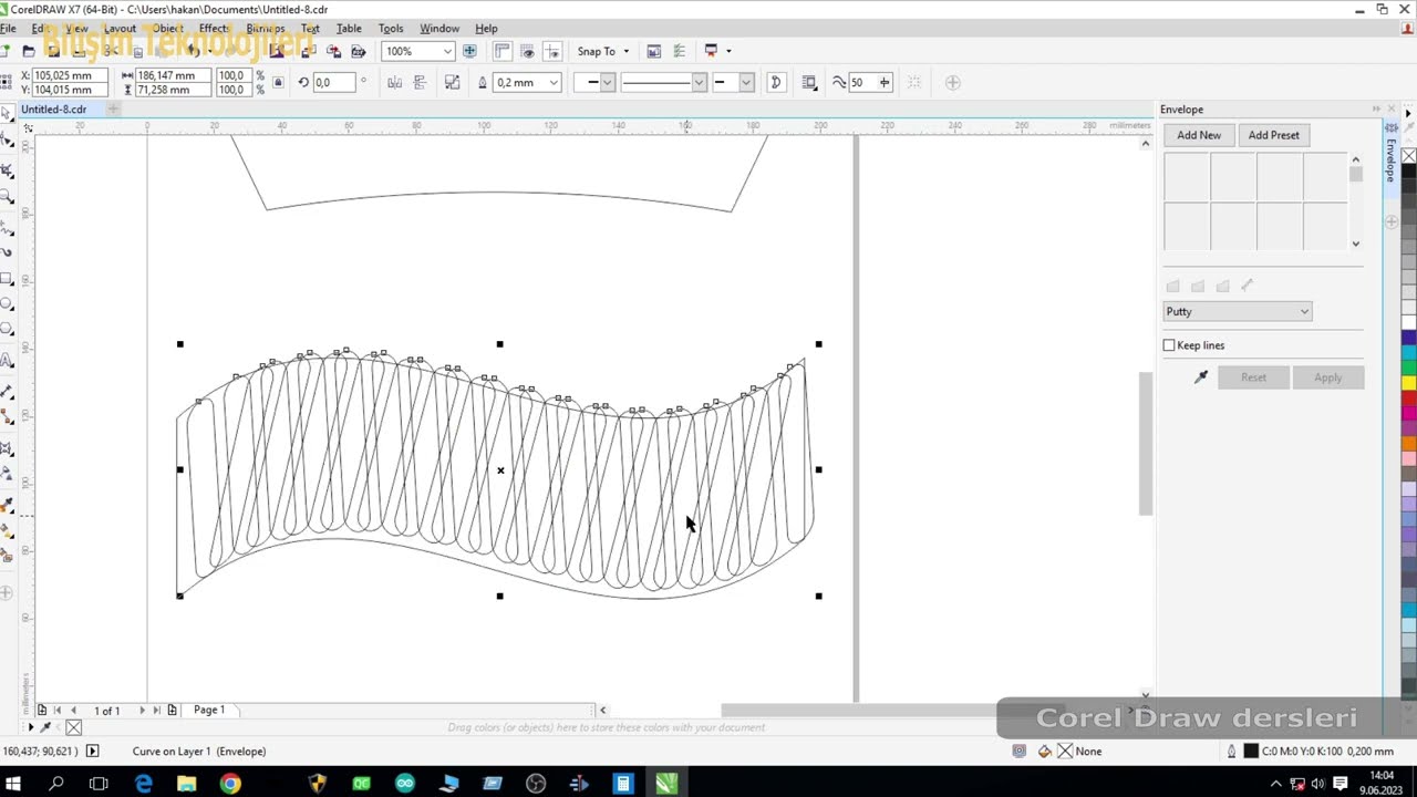 Corel Draw | Şekil İçine Desen Sığdırma (Envelop Tool)