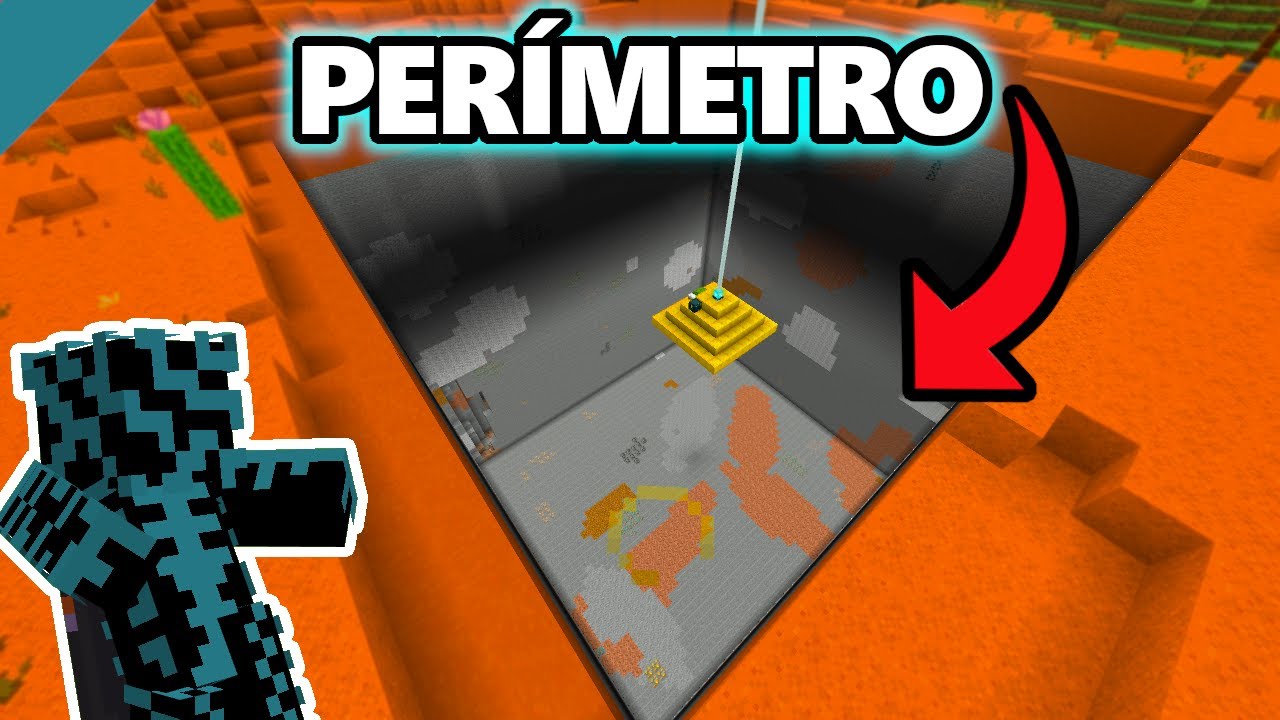 Construyendo un Perimetro para una Super Granja de Oro en Minecraft Bedrock