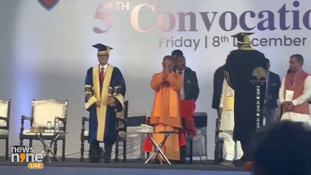 Chief Minister Yogi Adityanath Inspires Students at Bennett University Convocation | News9