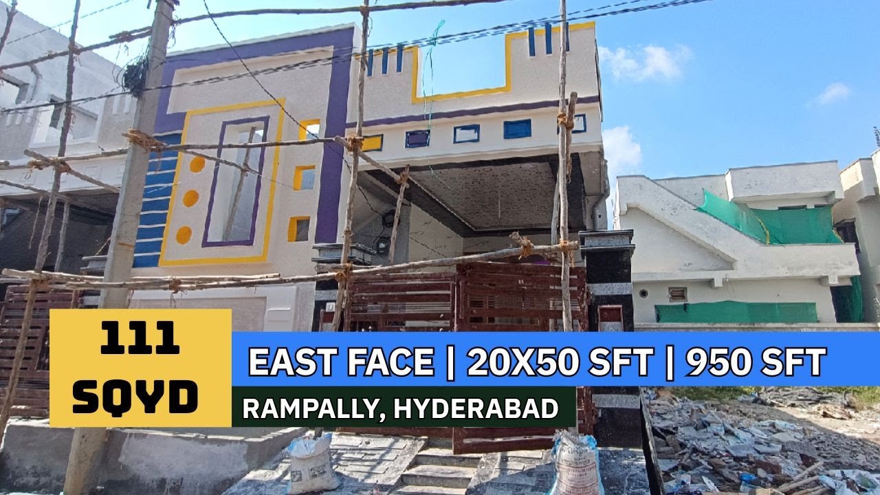 111 SQ YARDS East face 2BHK independent house for sale in Rampally Hyderabad 
