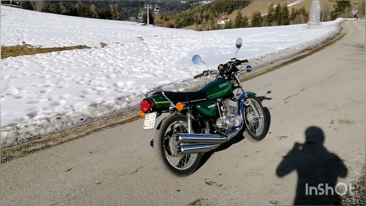 Kawasaki KH400 exhaust comparison