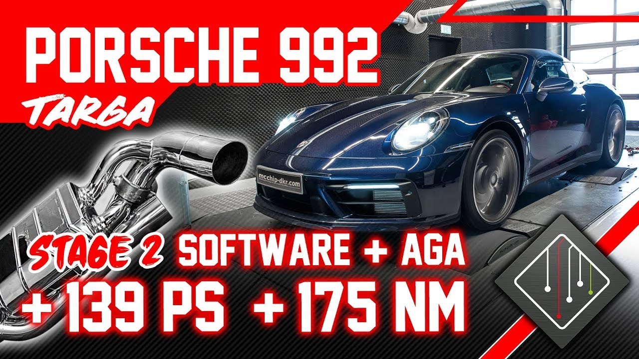 Porsche 992 Targa (3.0 Turbo) Stage 2 + Capristo Abgasanlage | Dyno - Logs - Autobahn | mcchip-dkr