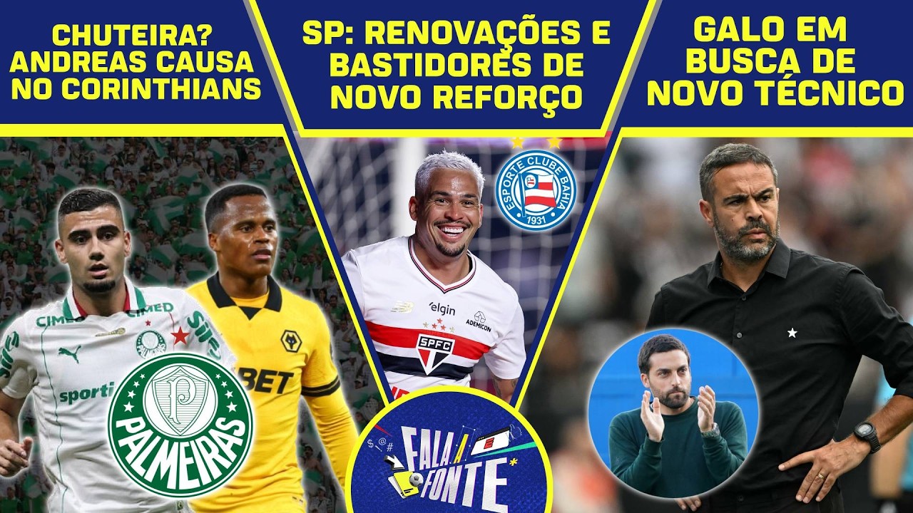 ENREVISTA DE ANDREAS E CHEGADA DE ARIAS, NOVIDADES NO SÃO PAULO E A BUSCA DO GALO POR TÉCNICO