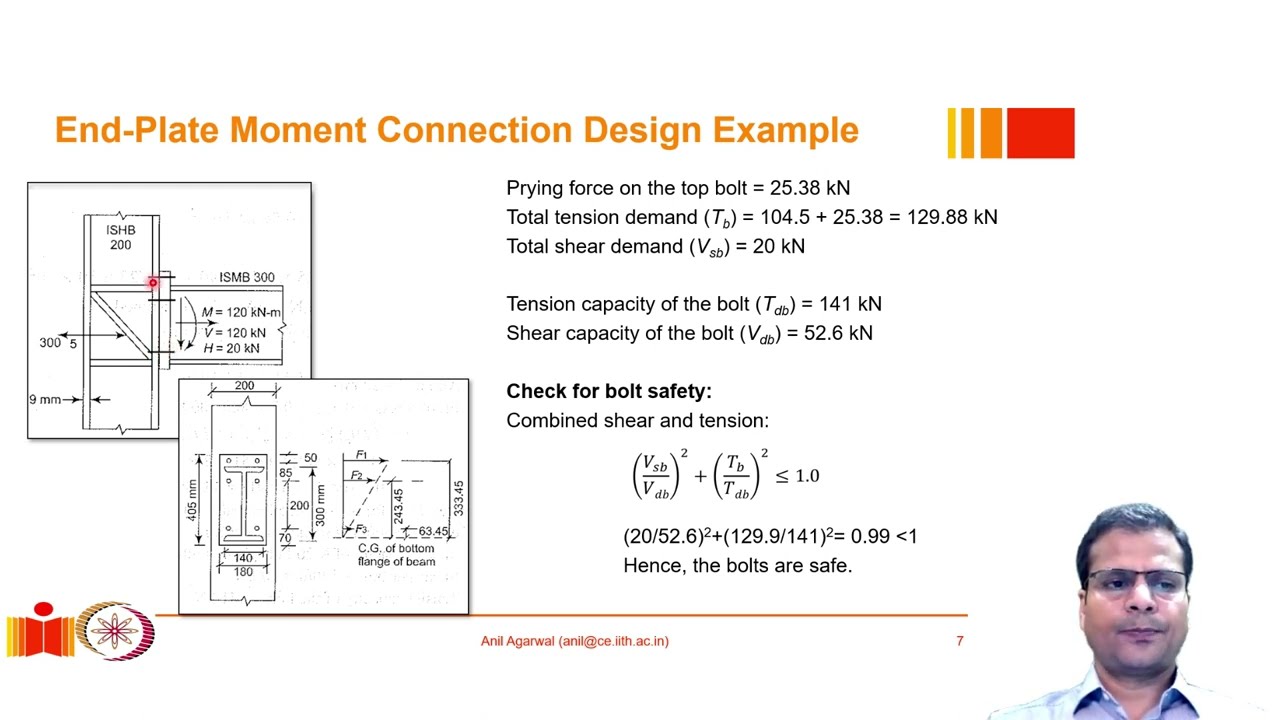 End-plate connection: Design example