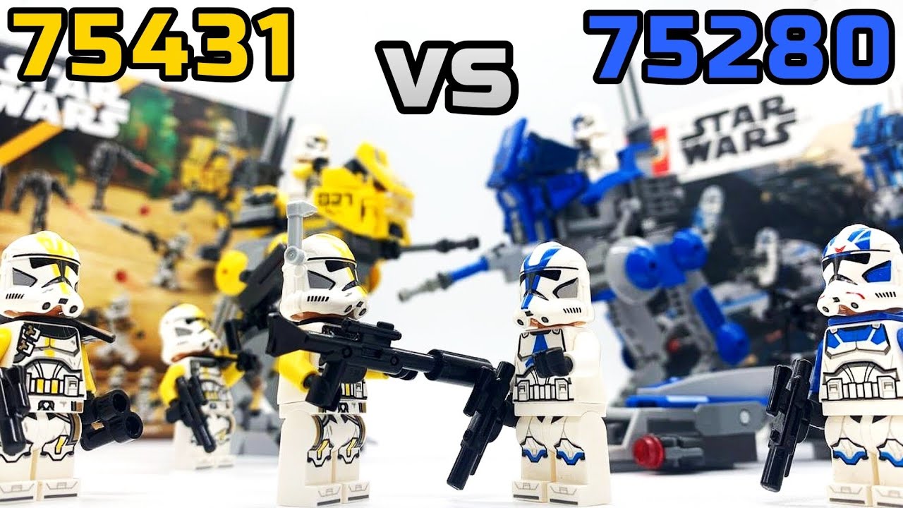 Сравнение Боевых Наборов Lego Star Wars 75431 против 75280 | Батлпаки Клонов 501 vs 327