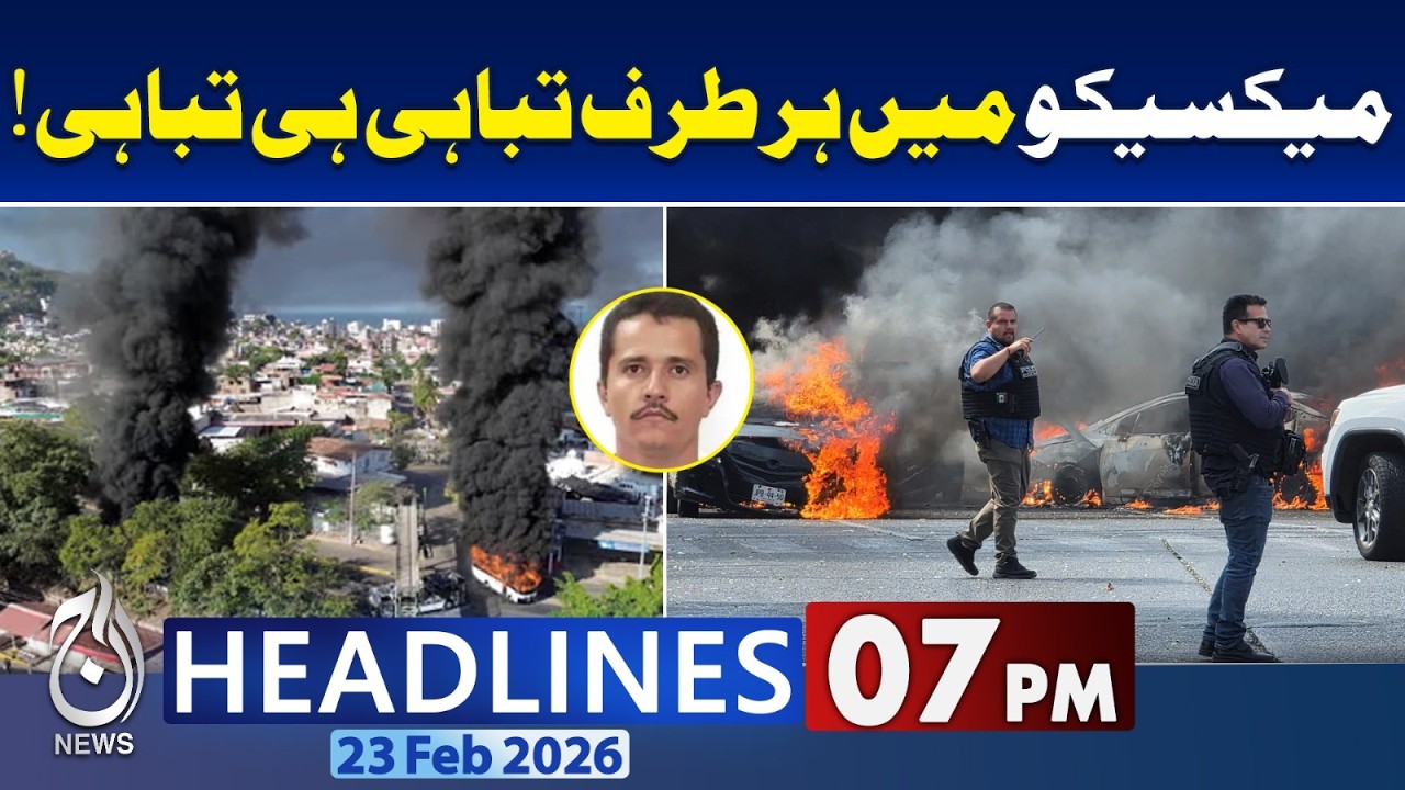 Chaos Erupts in Mexico | drug lord 'El Mencho' | Cartel violence erupts in Mexico | 7PM Headlines