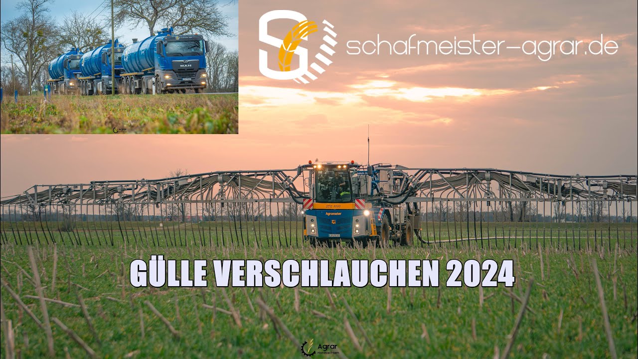 GÜLLE VERSCHLAUCHEN 2024 | Schafmeister Agrarservice | Agrometer | 8 LKW'S