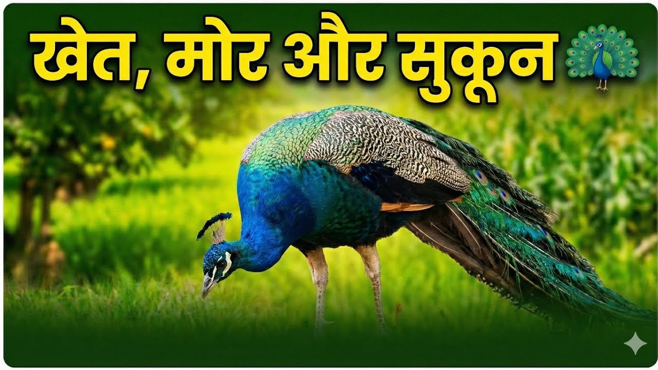 शहर में ये नज़ारा कहाँ मिलेगा? ❤️1 Minute ka Sukoon: Khet aur Mor