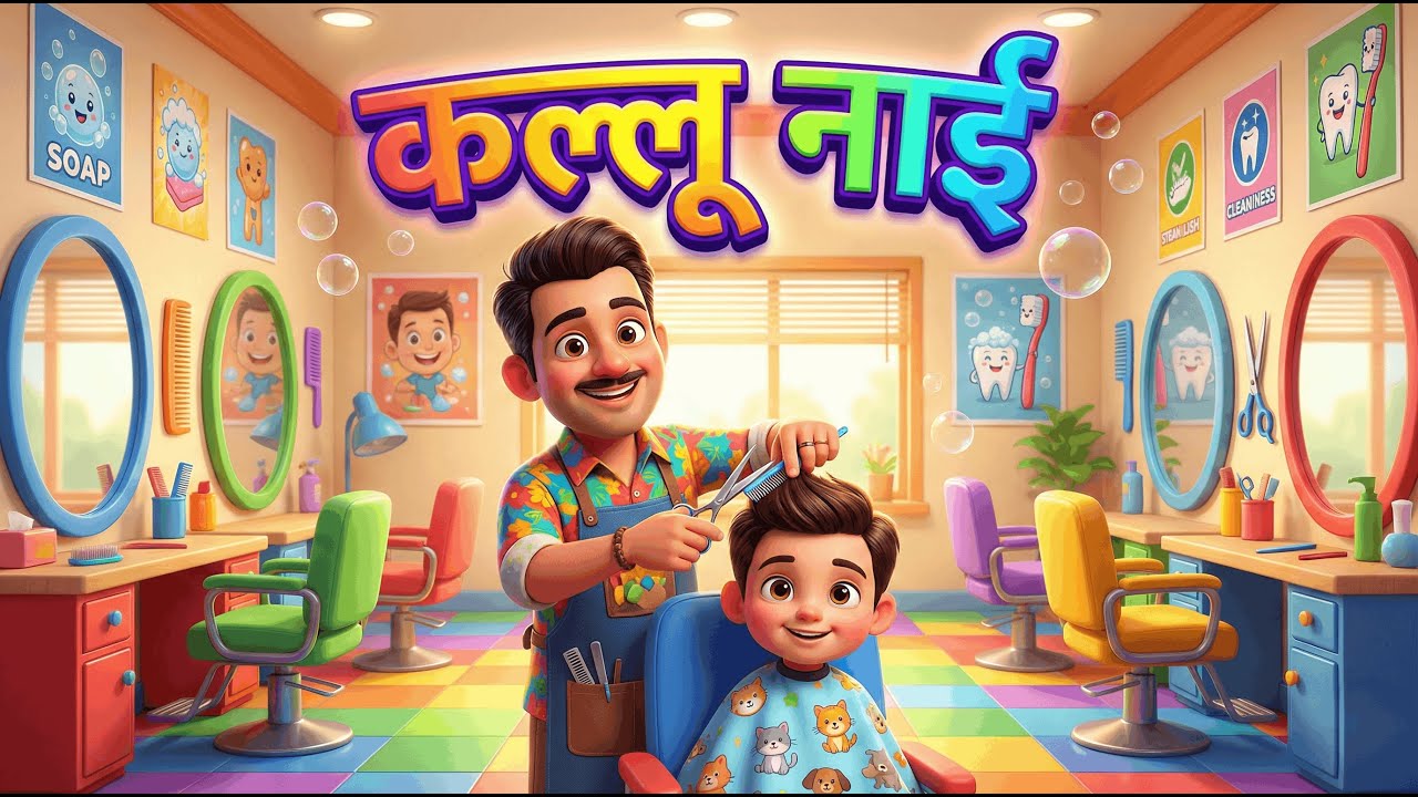 कल्लू नाई 🎵| Kallu Nai | Moral Poem for Kids | बच्चों के लिए नैतिक कविता