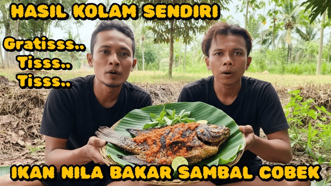 Ikan Nila Bakar Sambal Cobek 🔥 Masak di Alam | Hasil Kolam Sendiri, Pedas Nikmat!
