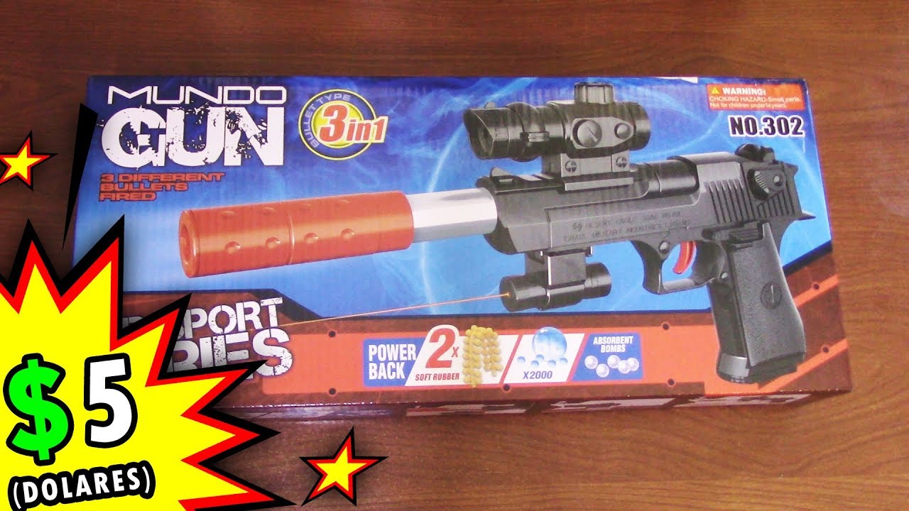 Unboxing DESERT EAGLE x solo 💲5 USD‼️ ▬ Jugar Airsoft gastando POCO 😍 ▬ T&aacute;ctical Vlog