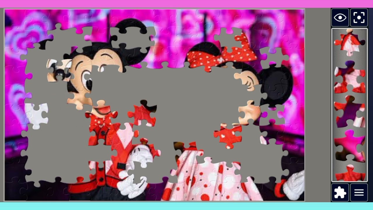 Pure Love, Pure Joy 😍❤️ A Mickey & Minnie Moment 💐❤️💐#jigsawpuzzle #disney 