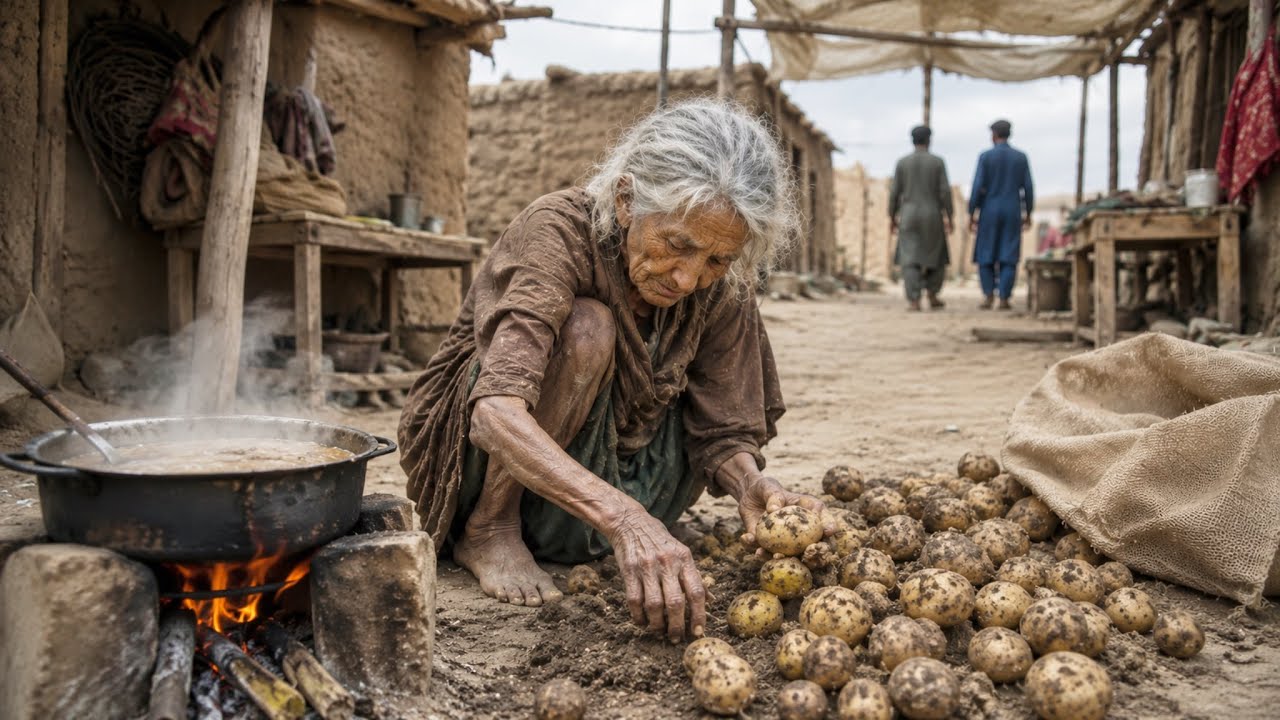 Life in Rural Afghanistan | A Lonely Old Wife Surviving Alone in the Desert
