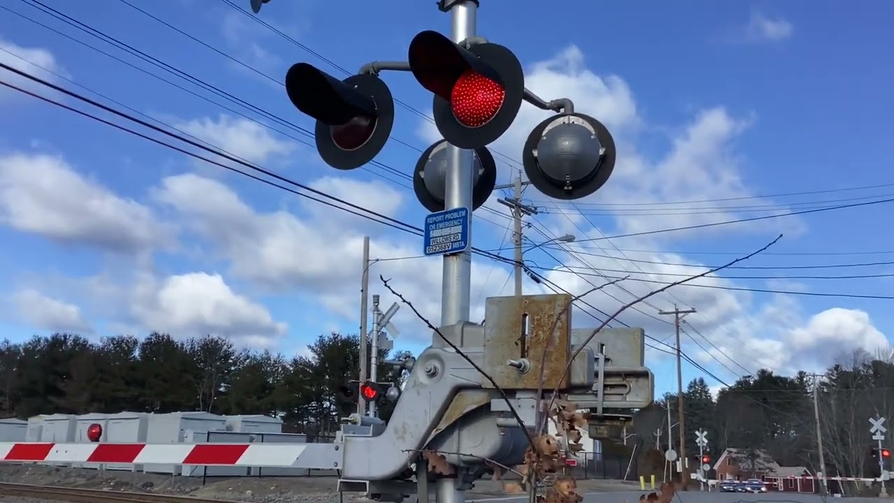 CSX 7575 & NS 1086 4278 & 6959 Willow Road #2 Railroad Crossing, Ayer, MA