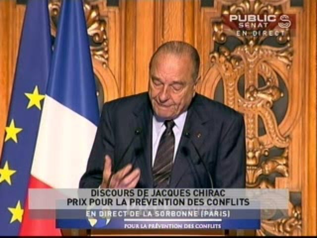 Discours de Jacques Chirac &agrave; la Fondation Chirac - Ev&eacute;nement (06/11/2009)
