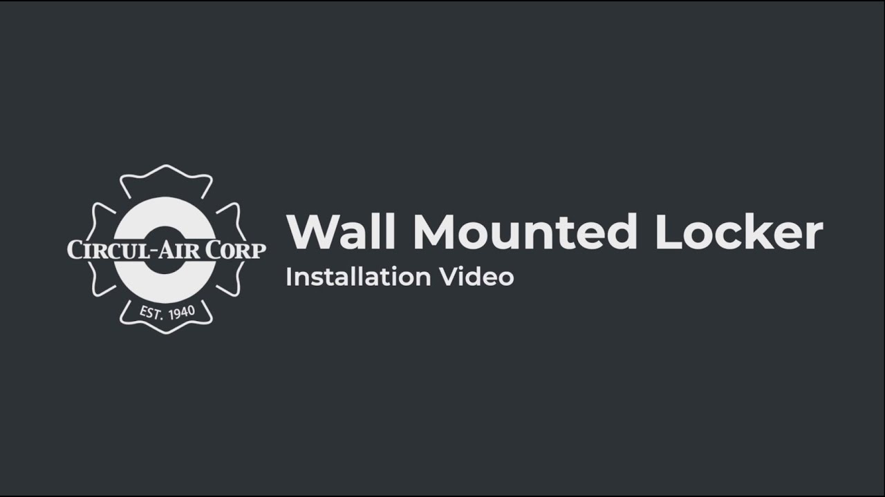 Firefighter Turnout Gear Locker Install Guide | Wall Mount | Circul-Air Corp.