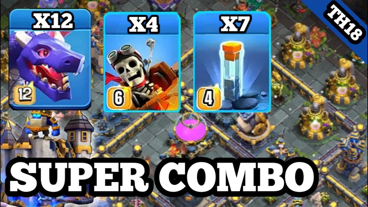 Th18 dragon dragon rider with totem spell attack I best th18 attack strategy coc