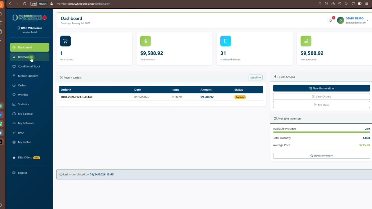 Reservations & Priority Access - BMC Wholesale