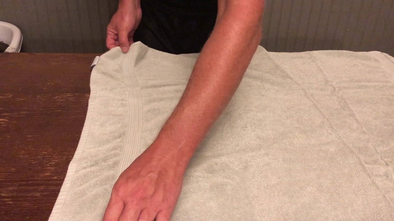 ASMR Gentle towel folding.